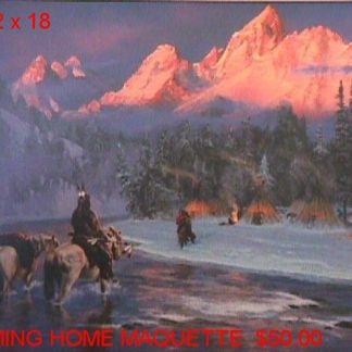 Giclee` on canvas, Coming Home By [ Herman Adams ]