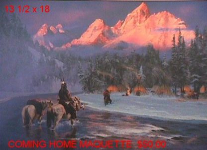 Giclee` on canvas, Coming Home By [ Herman Adams ]