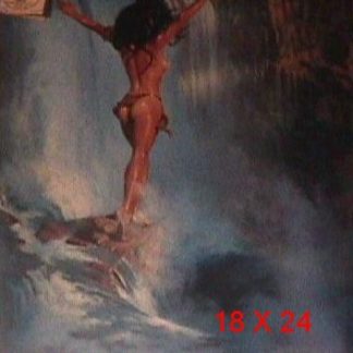 Giclee` on canvas,The Swan by [ Hermon Adams ]
