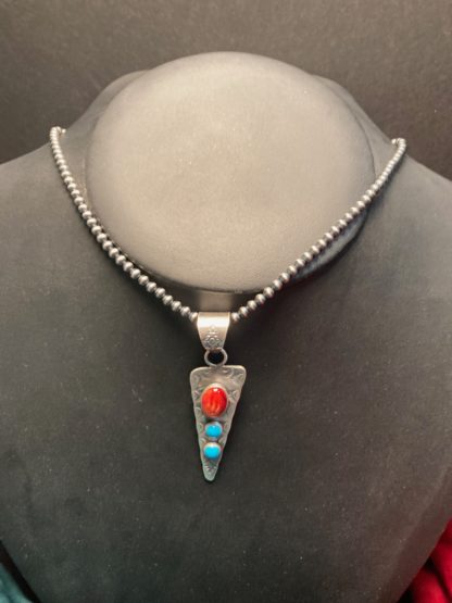 Pendant  Red Jasper and Turquoise