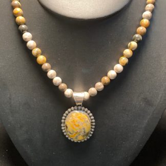 Bumble Bee Jasper Pendant