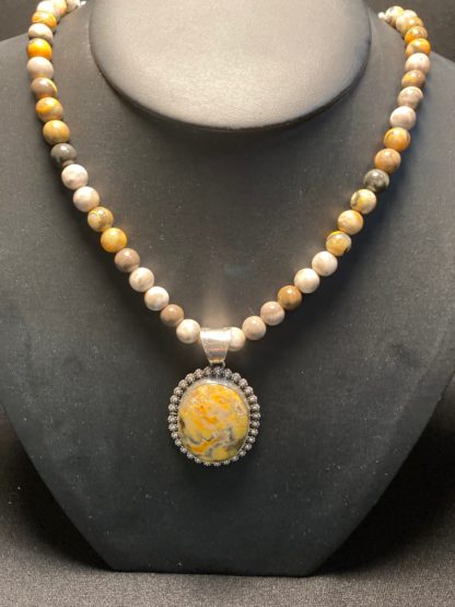 Bumble Bee Jasper Pendant