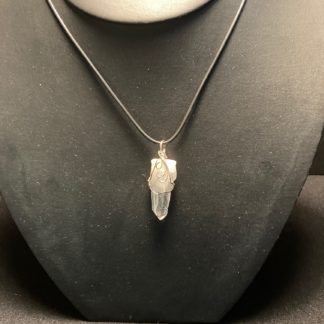 Pendant  Silver wire wrapped Crystal Point