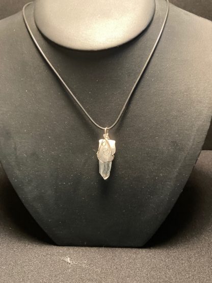 Pendant  Silver wire wrapped Crystal Point